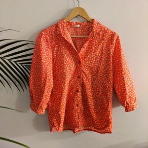 Vintage Coral Button-up